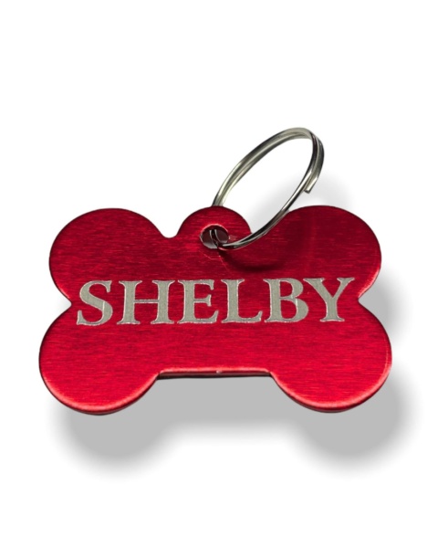 Adresówka metalowa w kształcie kości - Shelby Metal ID Tag