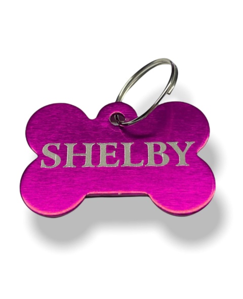 Adresówka metalowa w kształcie kości - Shelby Metal ID Tag