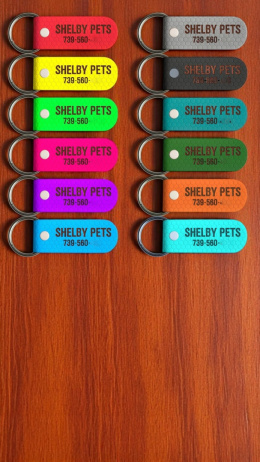 ADRESÓWKA WODOODPORNA DLA PSA Z HEXY I SHELBY - WOOFY ID TAG