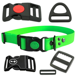 OBROŻA DLA PSA WODOODPORNA Z KLAMRĄ Z BLOKADĄ I SHELBY - WOOFY COLLAR SAFE LOCK
