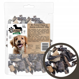 Przysmaki dla psa Chipsy z żwaczy wołowych eko 100g Shelbypets
