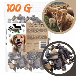 Przysmaki dla psa Chipsy z żwaczy wołowych eko 100g Shelbypets