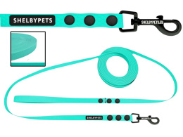 SMYCZ DLA ŚREDNIEGO PSA WODOODPORNA HEXA TYPU BIOTHANE 16MM I SHELBY WOOFY LEASH