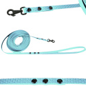 SMYCZ DLA MAŁEGO PSA WODOODPORNA HEXA TYPU BIOTHANE 10MM I SHELBY WOOFY LEASH