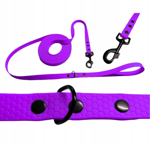 SMYCZ DLA ŚREDNIEGO PSA WODOODPORNA HEXA TYPU BIOTHANE 16MM I SHELBY WOOFY LEASH SMYCZ DLA ŚREDNIEGO PSA WODOODPORNA HEXA TYPU BIOTHANE 16MM I SHELBY WOOFY LEASH