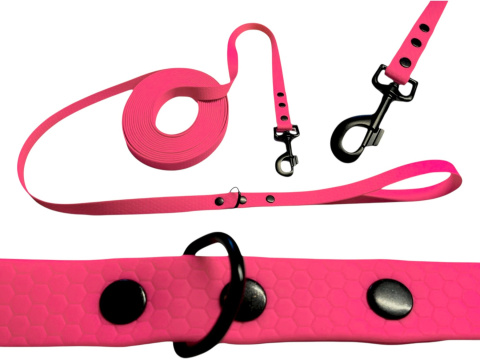 SMYCZ DLA ŚREDNIEGO PSA WODOODPORNA HEXA TYPU BIOTHANE 16MM I SHELBY WOOFY LEASH SMYCZ DLA ŚREDNIEGO PSA WODOODPORNA HEXA TYPU BIOTHANE 16MM I SHELBY WOOFY LEASH